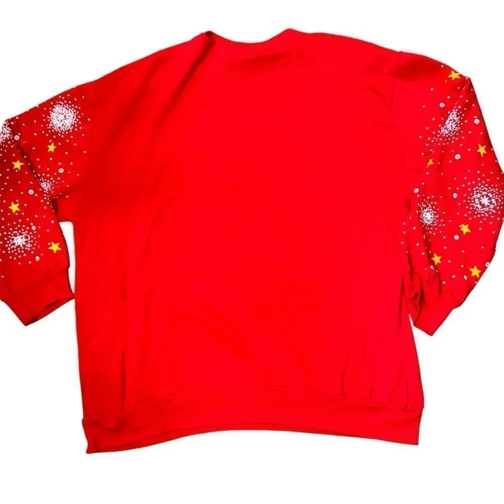 Vintage holiday time Christmas sweatshirt size large